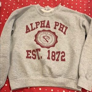 Alpha phi crewneck